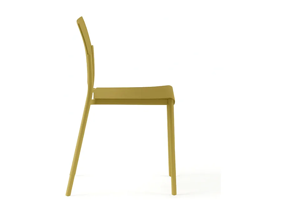 Aurora, Set di 4 Sedia in Polipropilene  (52.5cm X 55cm H. 81cm)| Duzzle