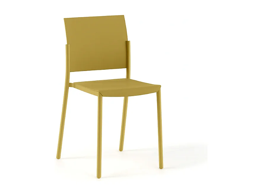 Aurora, Set di 4 Sedia in Polipropilene  (52.5cm X 55cm H. 81cm)