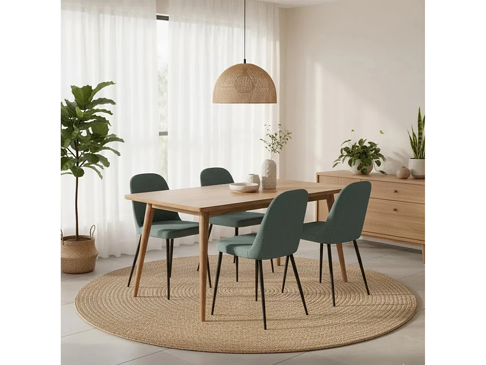 Corvina, Set di 4 Sedia in tessuto (55cm X 46cm H. 85cm)| Duzzle