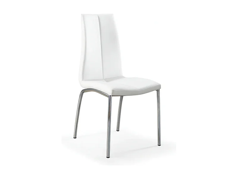 Ines, Set di 4 Sedia in similpelle (43cm X 44cm H. 92cm)| Duzzle