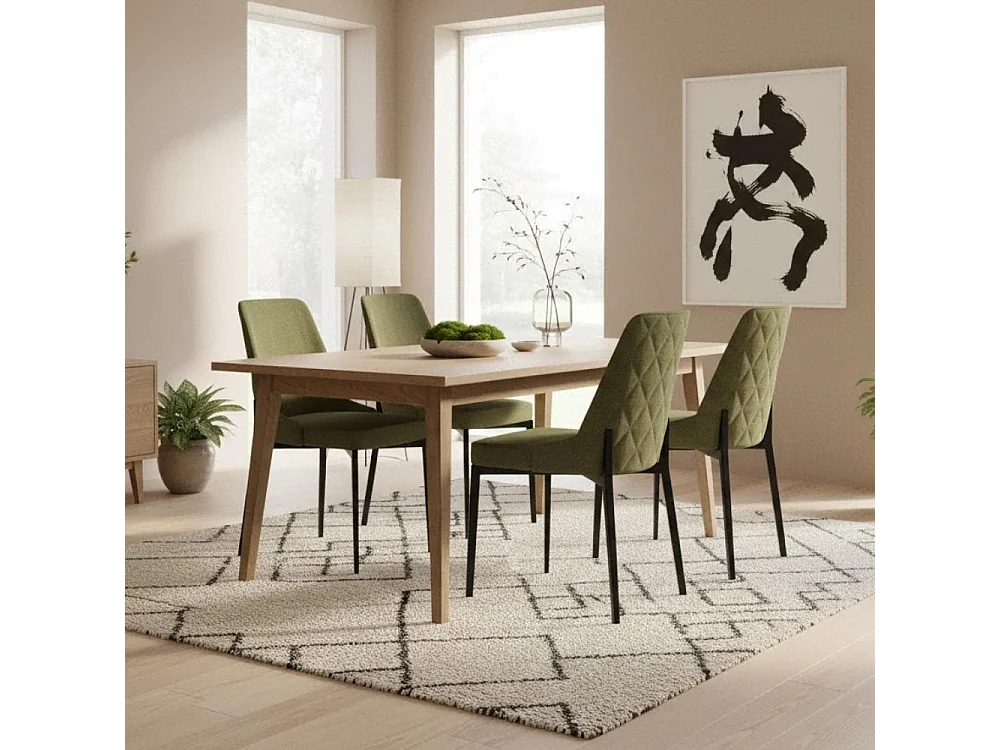 Charm, Set di 4 Sedia in tessuto (48cm X 58.5cm H. 89cm)| Duzzle