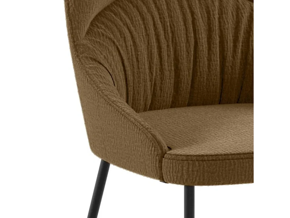 Harmony, Set di 4 Sedia in tessuto easy-clean con gambe in metallo verniciato (54cm X 63cm H. 89cm)| Duzzle