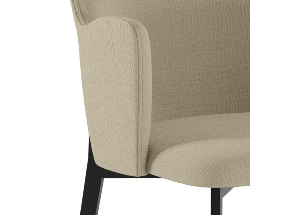 Flow, Set di 4 Sedia in tessuto easy-clean con gambe in metallo verniciato (53.5cm X 62.5cm H. 80cm)