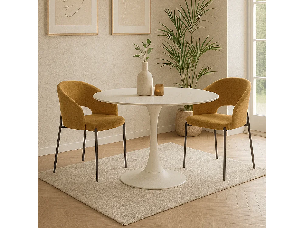 Siena, Set di 2 Sedia in tessuto (52cm X 55.5cm H. 78.5cm)