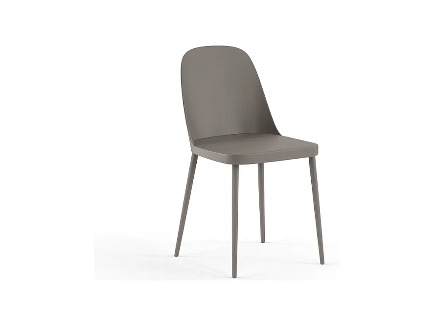 Athena, Set di 4 Sedia in polipropilene (46cm X 55cm H. 80cm)| Duzzle