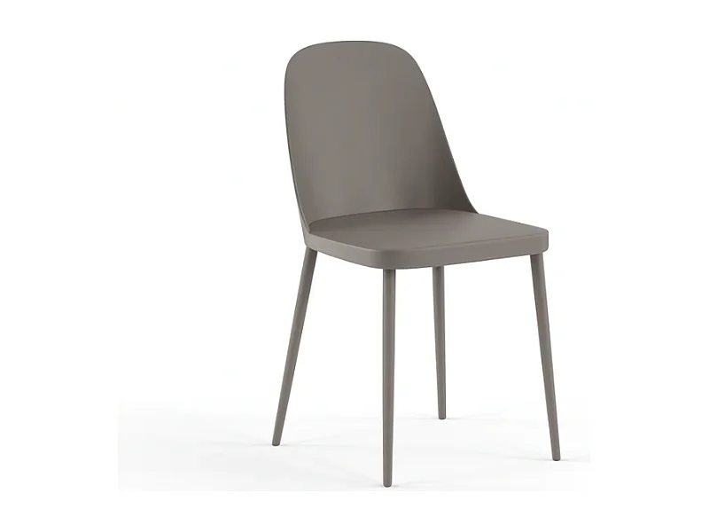 Athena, Set di 4 Sedia in polipropilene (46cm X 55cm H. 80cm)| Duzzle