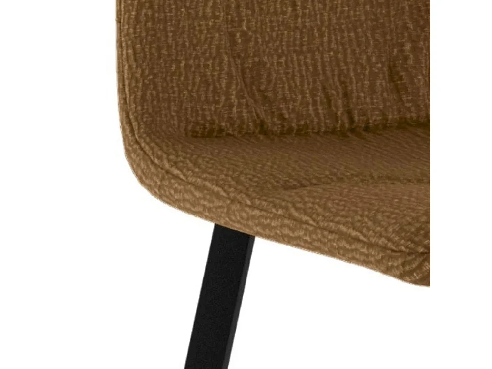 Daisy, Set di 4 Sedia in tessuto easy-clean con gambe in metallo verniciato (46cm X 55cm H. 87.5cm)| Duzzle