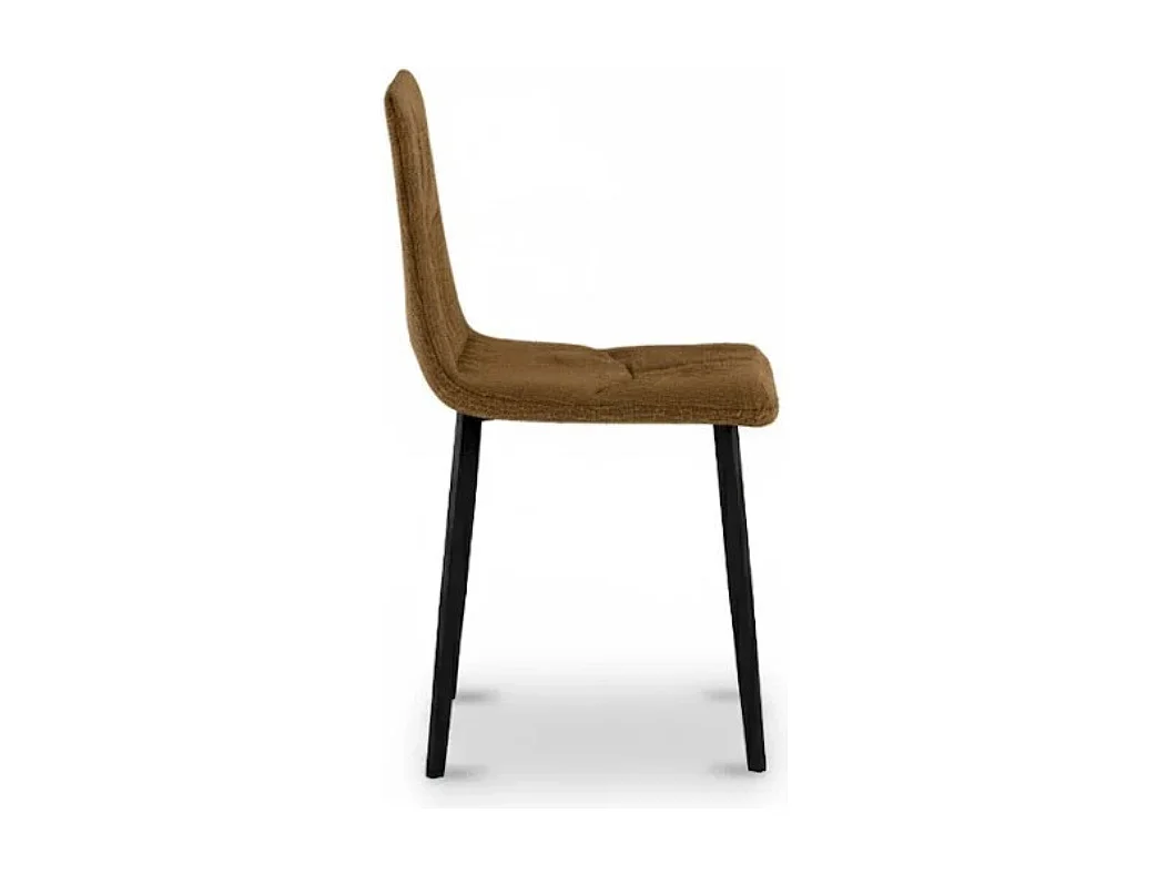 Daisy, Set di 4 Sedia in tessuto easy-clean con gambe in metallo verniciato (46cm X 55cm H. 87.5cm)