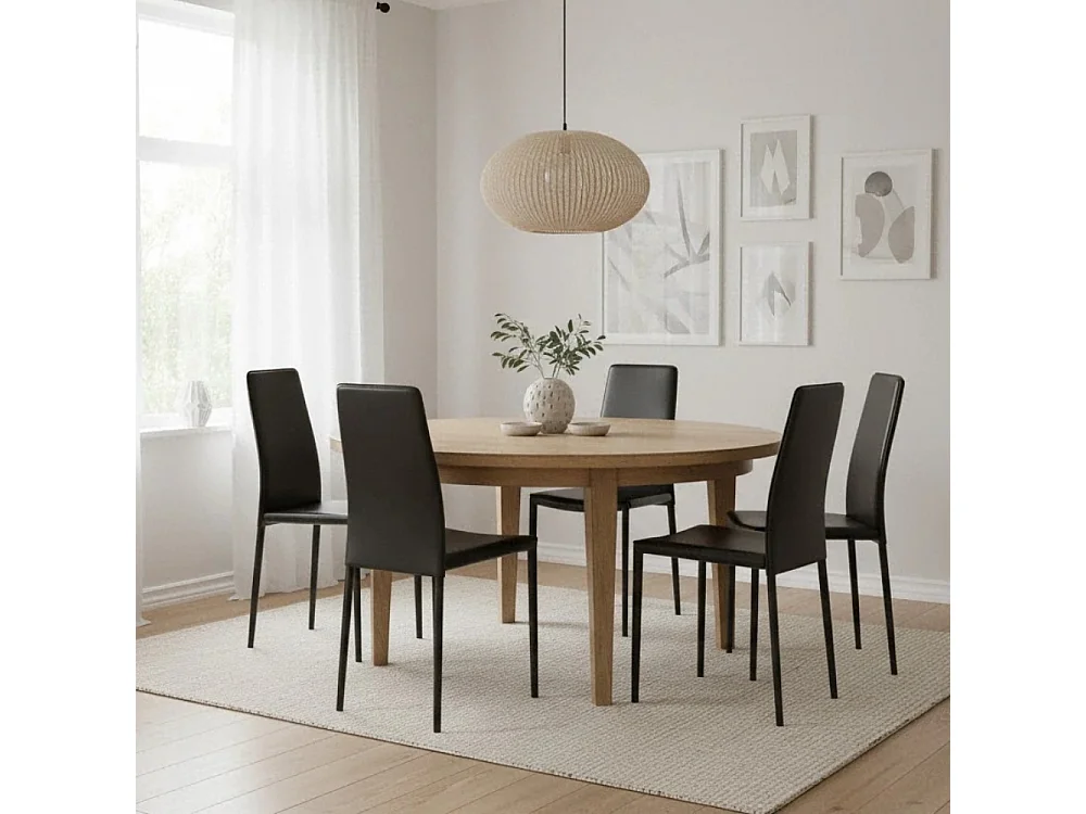 Luma, Set di 4 Sedia in similcuoio (42cm X 41cm H. 95cm)| Duzzle