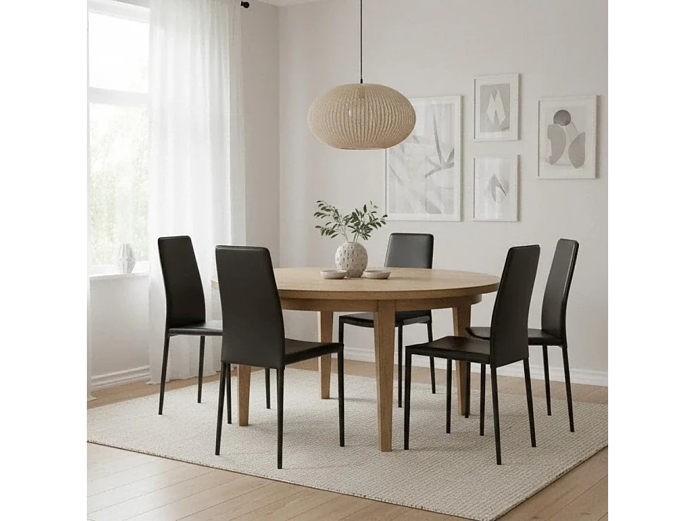 Luma, Set di 4 Sedia in similcuoio (42cm X 41cm H. 95cm)