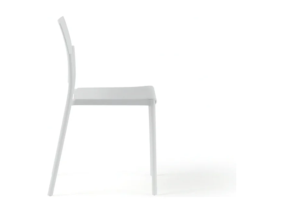 Aurora, Set di 4 Sedia in polipropilene (52.5cm X 55cm H. 81cm)| Duzzle