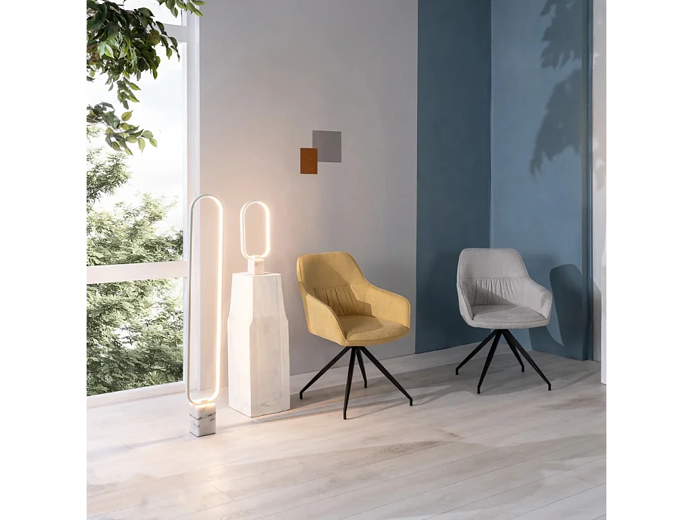 Celeste, Set di 2 Sedia in tessuto (56cm X 56cm H. 87cm)