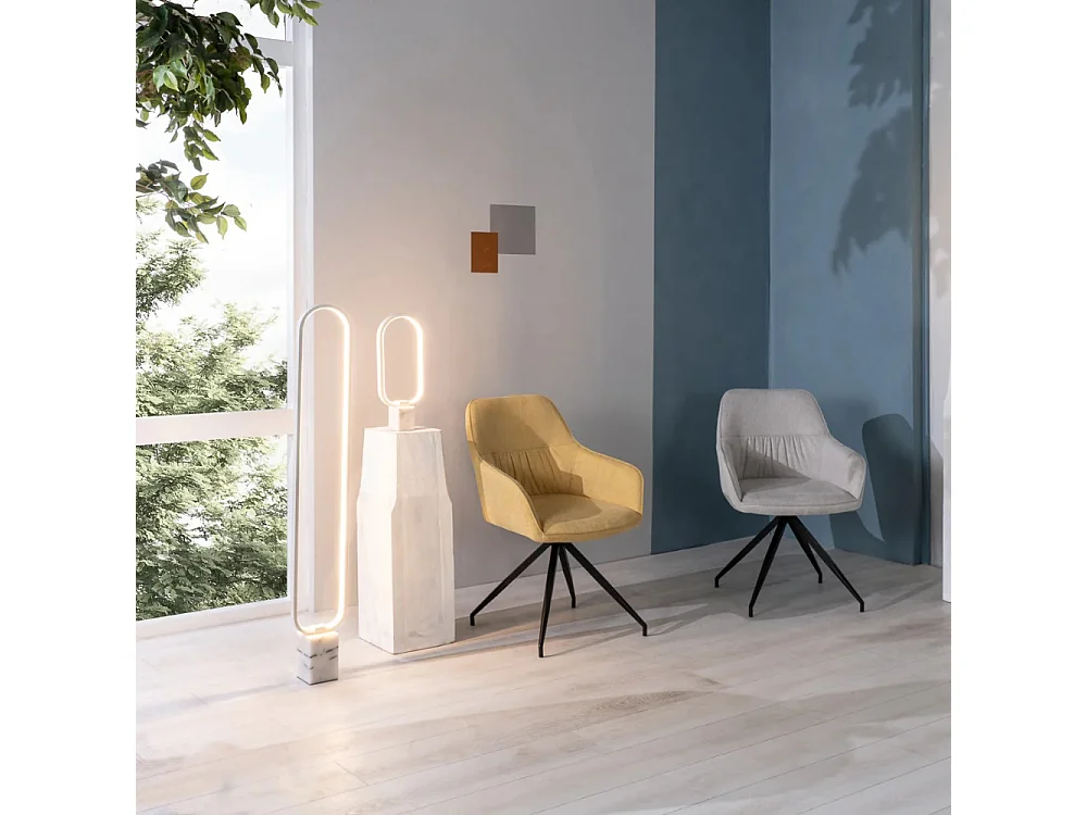 Celeste, Set di 2 Sedia in tessuto (56cm X 56cm H. 87cm)