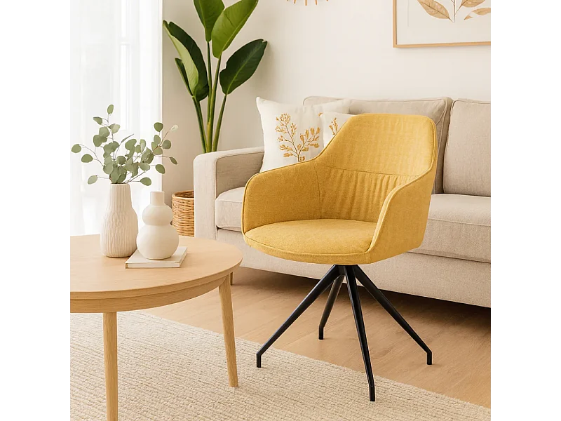 Celeste, Set di 2 Sedia in tessuto (56cm X 56cm H. 87cm)