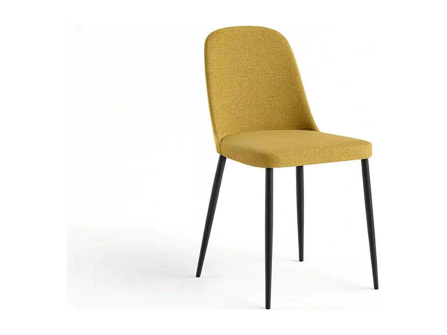 Corvina, Set di 4 Sedia in tessuto (55cm X 46cm H. 85cm)| Duzzle