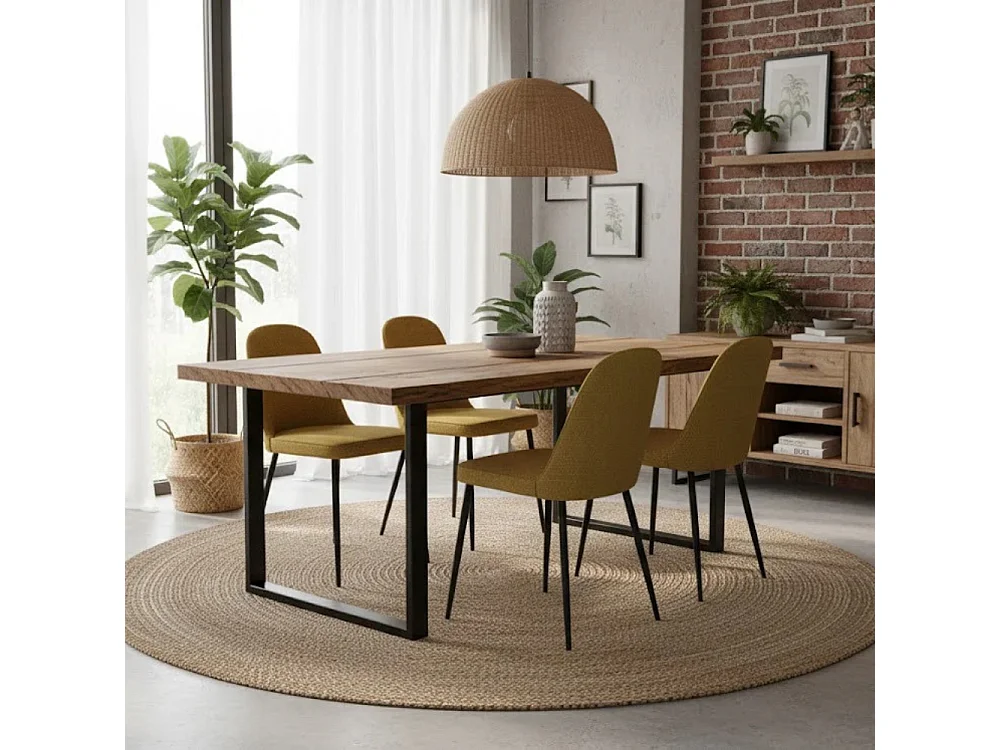 Corvina, Set di 4 Sedia in tessuto (55cm X 46cm H. 85cm)