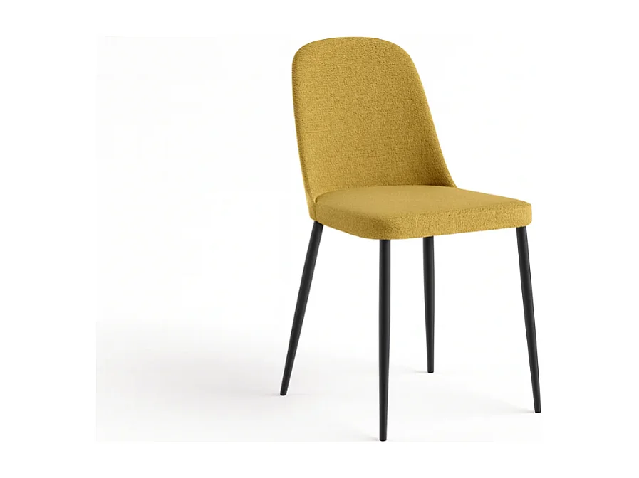 Corvina, Set di 4 Sedia in tessuto (55cm X 46cm H. 85cm)