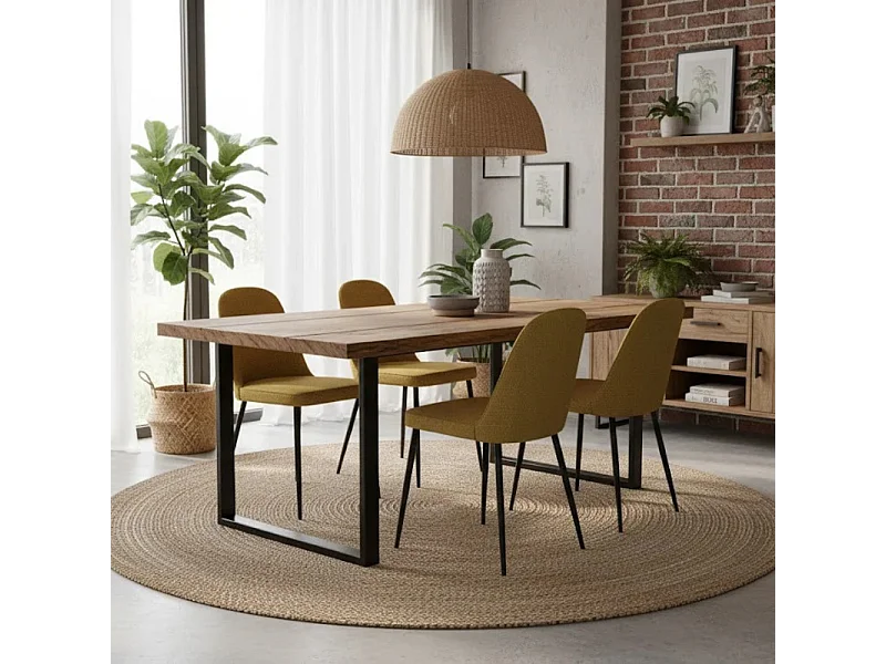 Corvina, Set di 4 Sedia in tessuto (55cm X 46cm H. 85cm)