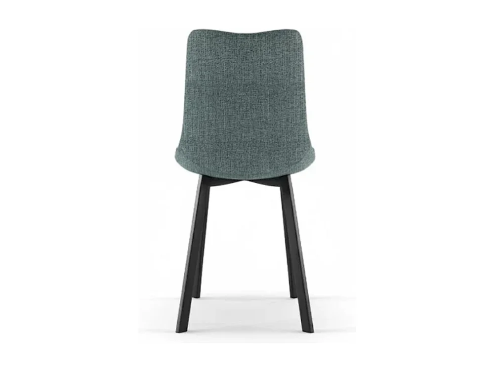 Grace, Set di 4 Sedia in tessuto easy-clean con gambe in metallo verniciato (45cm X 56cm H. 86cm)| Duzzle