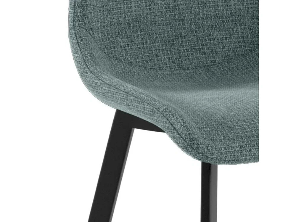 Grace, Set di 4 Sedia in tessuto easy-clean con gambe in metallo verniciato (45cm X 56cm H. 86cm)| Duzzle