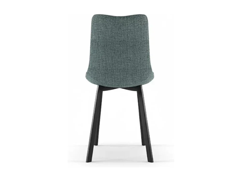 Grace, Set di 4 Sedia in tessuto easy-clean con gambe in metallo verniciato (45cm X 56cm H. 86cm)| Duzzle