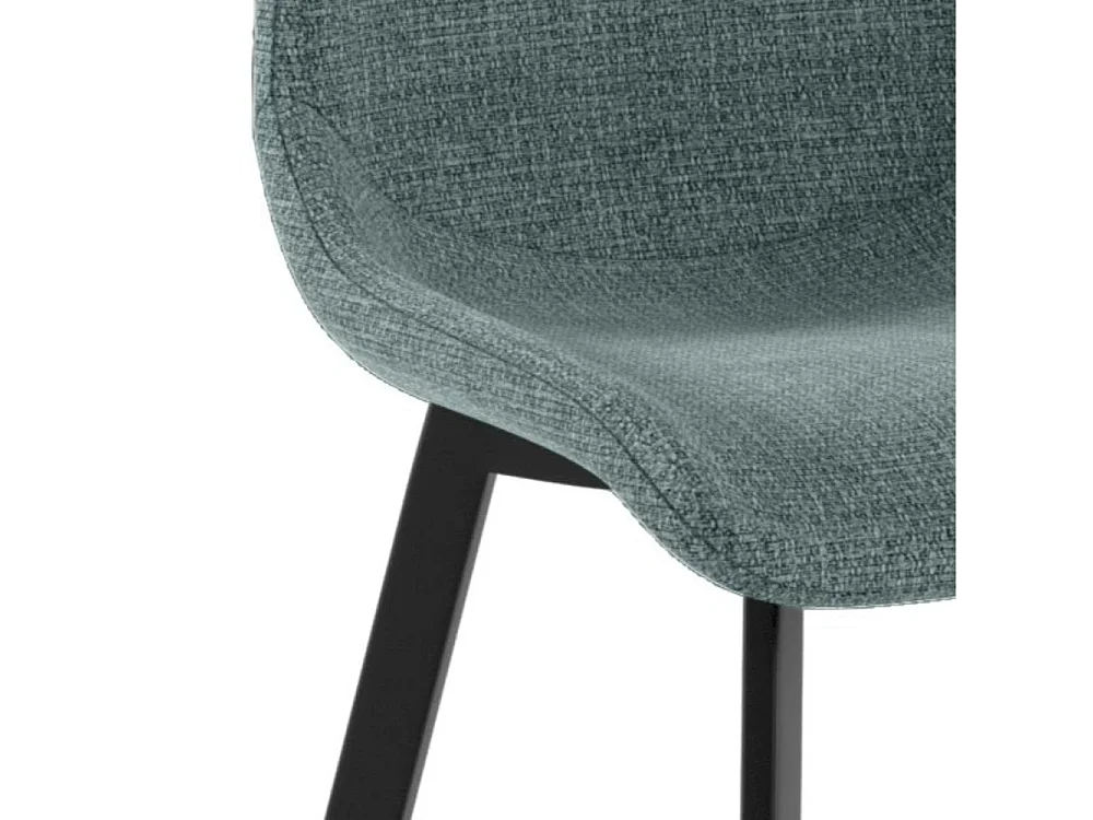 Grace, Set di 4 Sedia in tessuto easy-clean con gambe in metallo verniciato (45cm X 56cm H. 86cm)