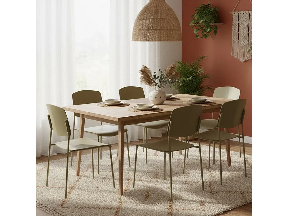 Vega, Set di 4 Sedia in polipropilene (52cm X 52cm H. 79cm)| Duzzle