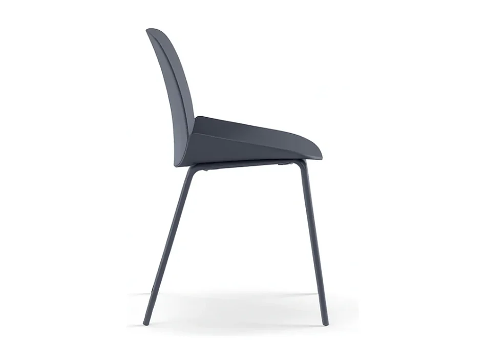 Cassandra, Set di 4 Sedia in polipropilene (55cm X 46cm H. 79cm)| Duzzle