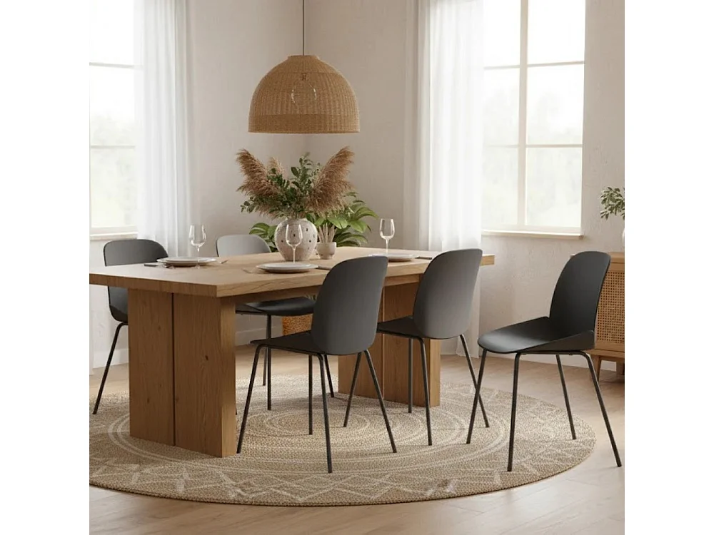 Cassandra, Set di 4 Sedia in polipropilene (55cm X 46cm H. 79cm)| Duzzle