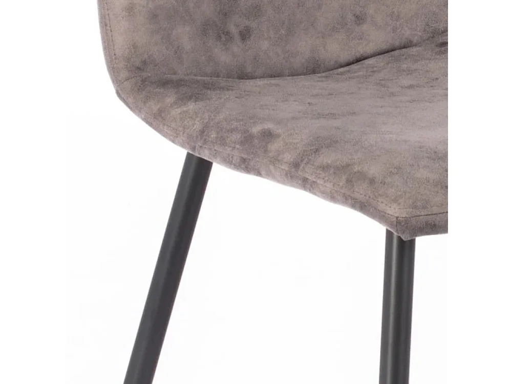 Tia, Set di 4 Sedia in similpelle (48.5cm X 49cm H. 88cm)| Duzzle