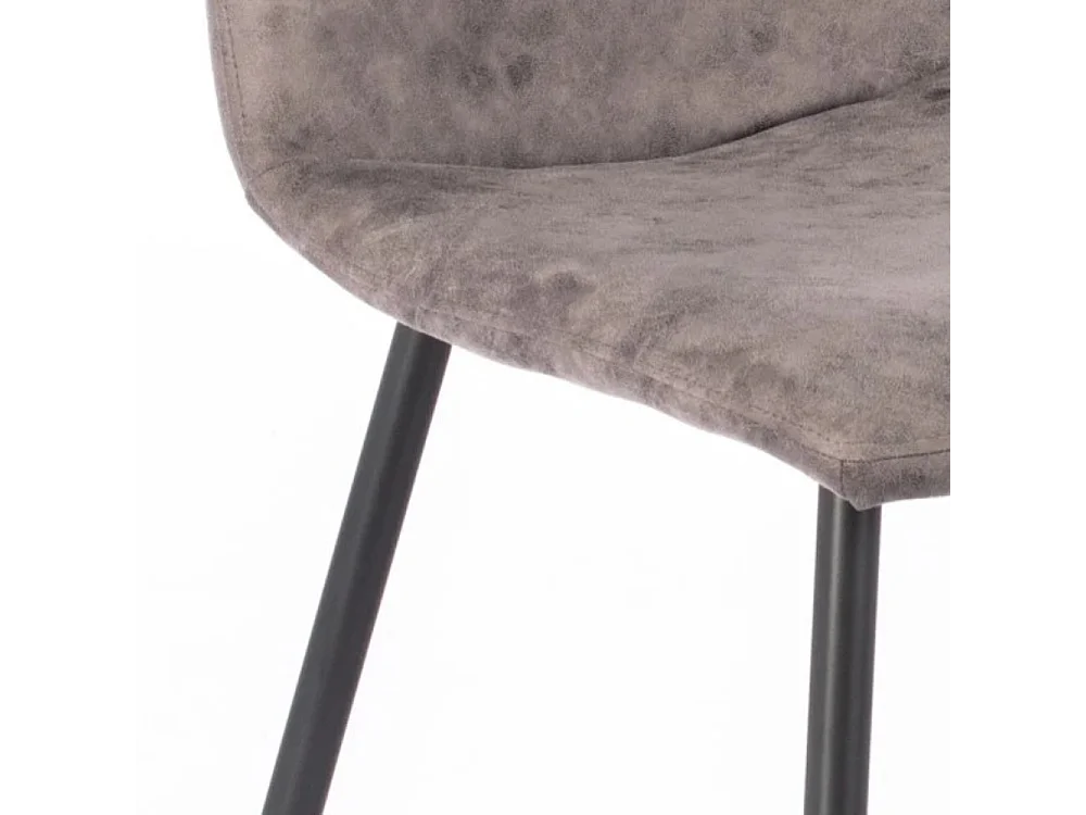 Tia, Set di 4 Sedia in similpelle (48.5cm X 49cm H. 88cm)