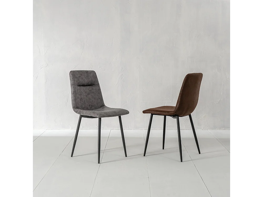 Tia, Set di 4 Sedia in similpelle (48.5cm X 49cm H. 88cm)