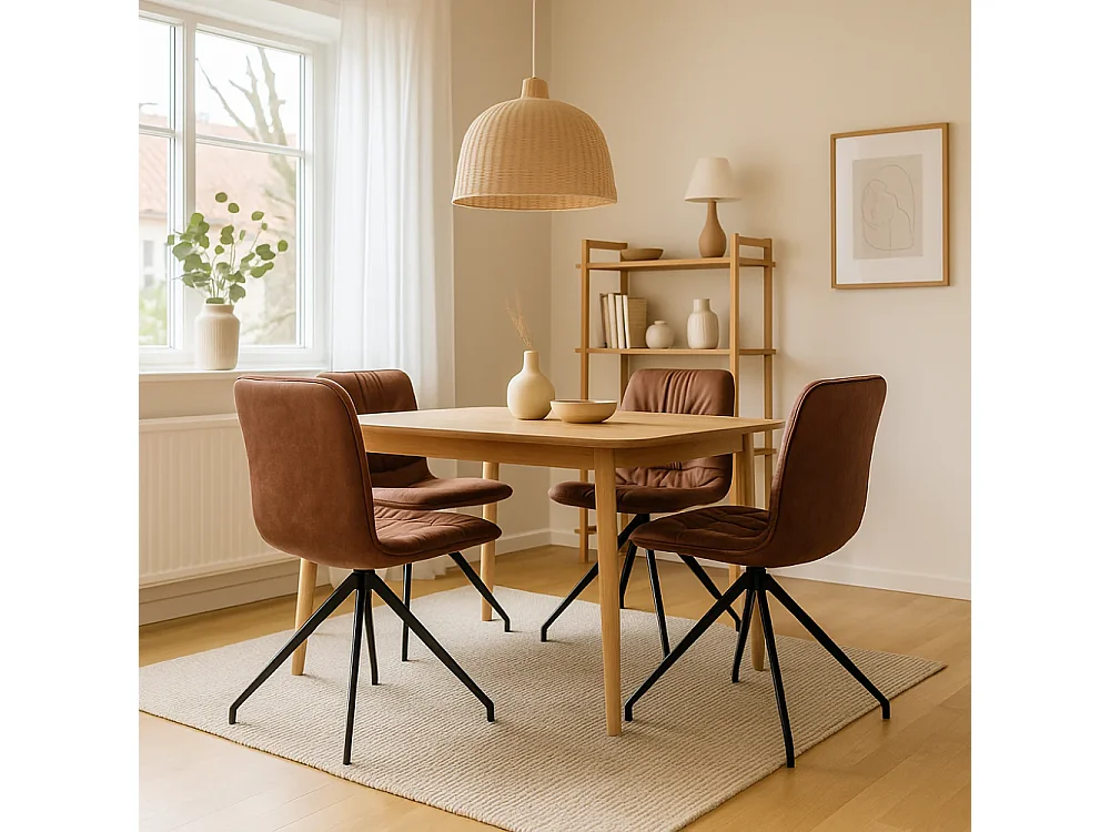 Lucy, Set di 2 Sedia in tessuto (43cm X 38cm H. 86.5cm)| Duzzle