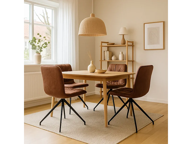 Lucy, Set di 2 Sedia in tessuto (43cm X 38cm H. 86.5cm)