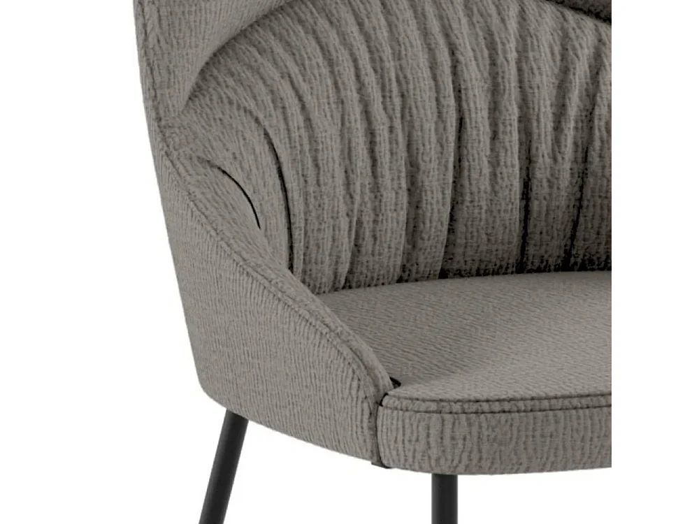 Harmony, Set di 4 Sedia in tessuto easy-clean con gambe in metallo verniciato (54cm X 63cm H. 89cm)