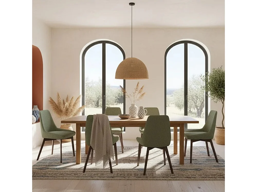 Erythea, Set di 4 Sedia in tessuto (62cm X 49.5cm H. 87cm)| Duzzle