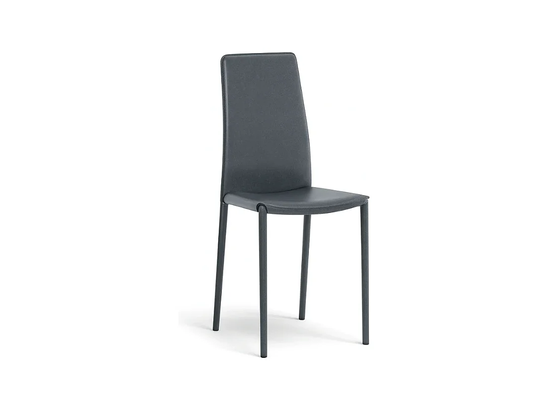 Luma, Set di 4 Sedia in similcuoio (42cm X 41cm H. 95cm)| Duzzle