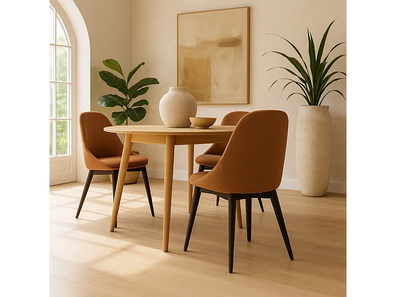 Delphi, Set di 4 Sedia in tessuto (58cm X 49cm H. 85cm)