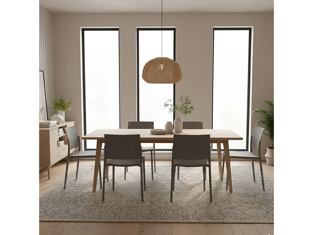 Aurora, Set di 4 Sedia in polipropilene (55cm X 52.5cm H. 81cm)| Duzzle