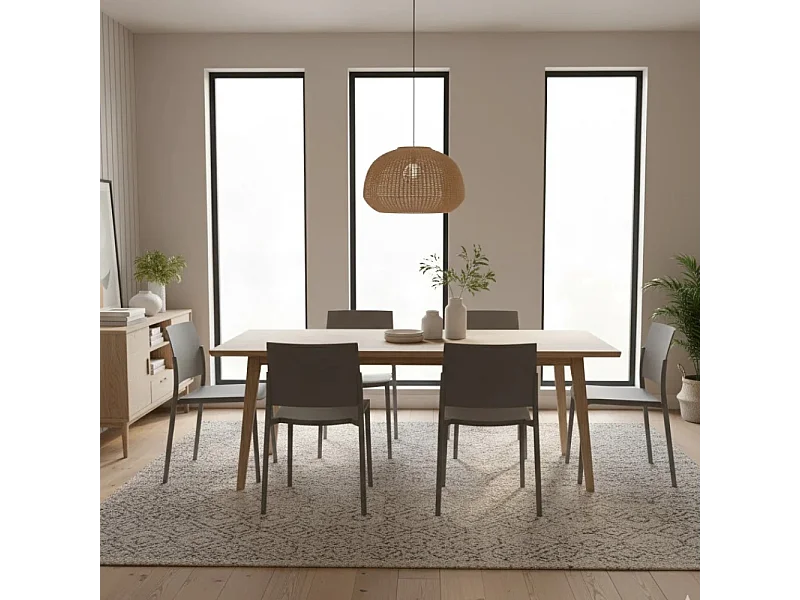 Aurora, Set di 4 Sedia in polipropilene (55cm X 52.5cm H. 81cm)