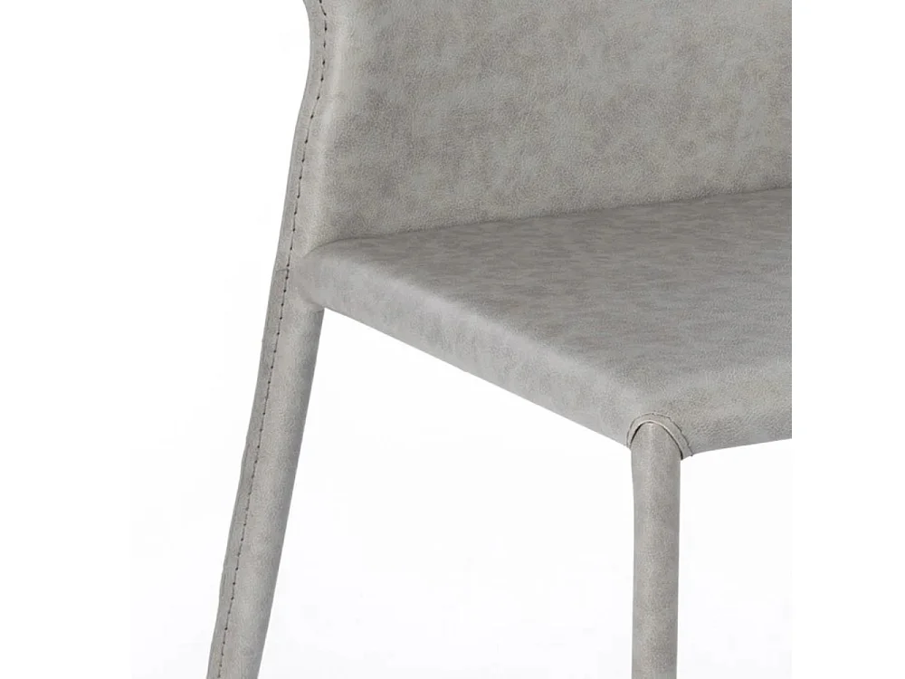 Lara, Set di 2 Sedia in similcuoio (56cm X 44cm H. 86.5cm)| Duzzle