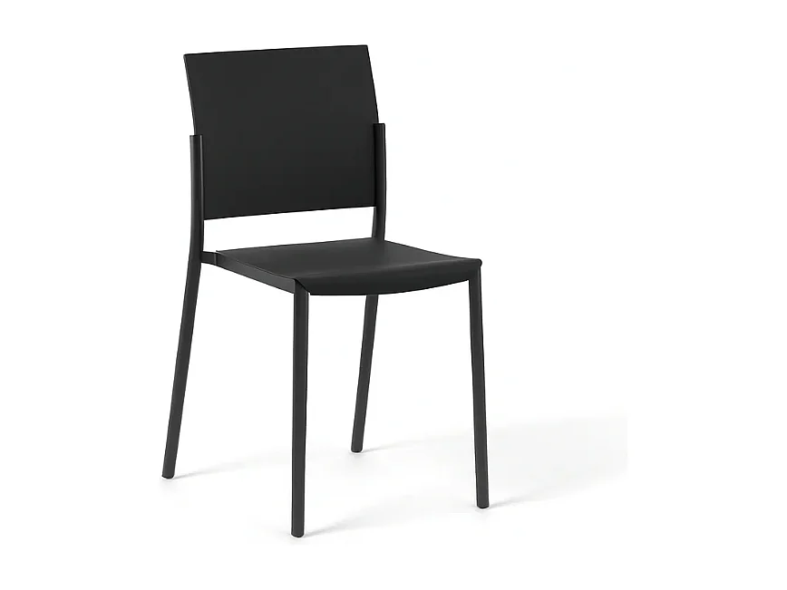 Aurora, Set di 4 Sedia in polipropilene (52.5cm X 55cm H. 81cm)| Duzzle