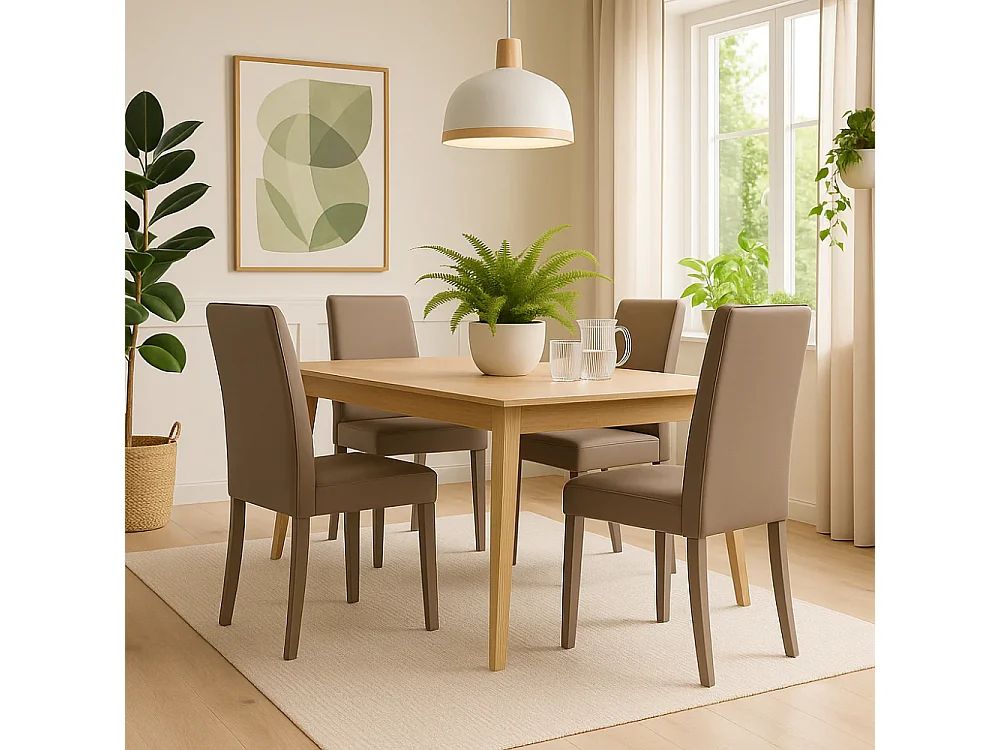 Alina, Set di 2 Sedia in similpelle (59cm X 46cm H. 99cm)