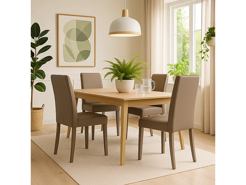 Alina, Set di 2 Sedia in similpelle (59cm X 46cm H. 99cm)