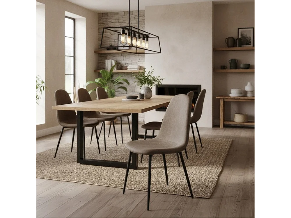 Aurelia, Set di 4 Sedia in similpelle (44cm X 50cm H. 84cm)| Duzzle