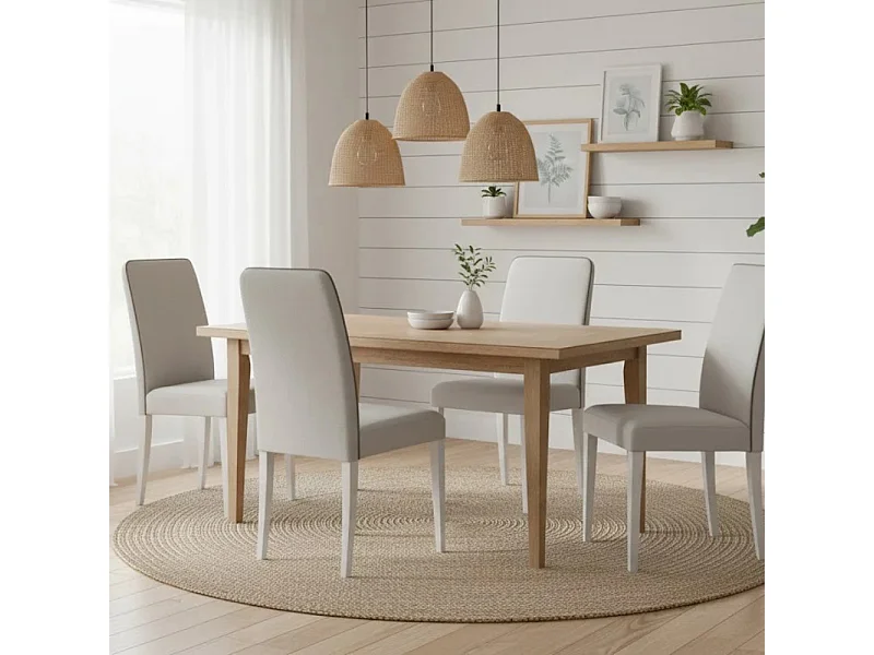 Alina, Set di 2 Sedia in similpelle (59cm X 46cm H. 99cm)| Duzzle