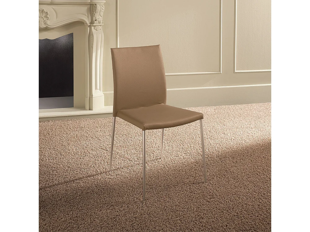 Pimpa, Set di 4 Sedia in similpelle (41.5cm X 44cm H. 85cm)| Duzzle