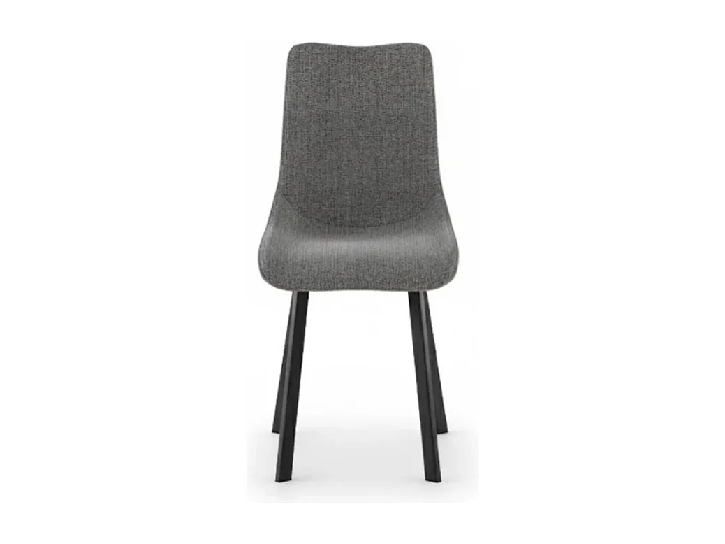 Grace, Set di 4 Sedia in tessuto easy-clean con gambe in metallo verniciato (45cm X 56cm H. 86cm)