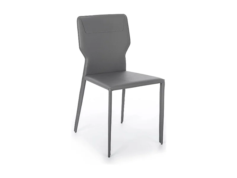 Lara, Set di 2 Sedia in similcuoio (56cm X 44cm H. 86.5cm)| Duzzle