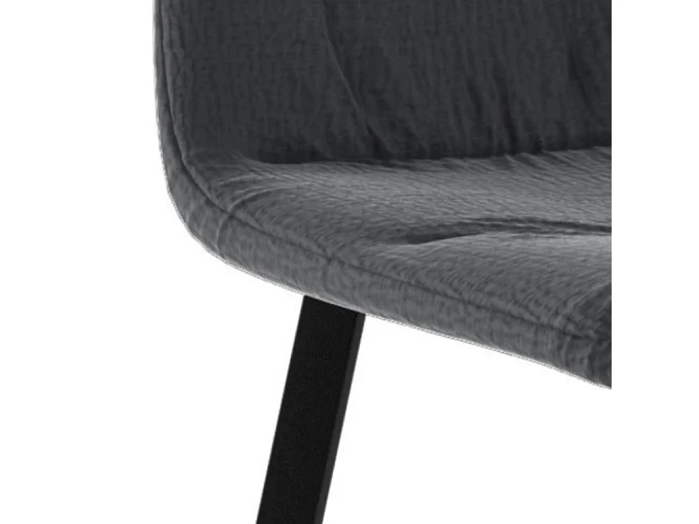 Daisy, Set di 4 Sedia in tessuto easy-clean con gambe in metallo verniciato (46cm X 55cm H. 87.5cm)| Duzzle